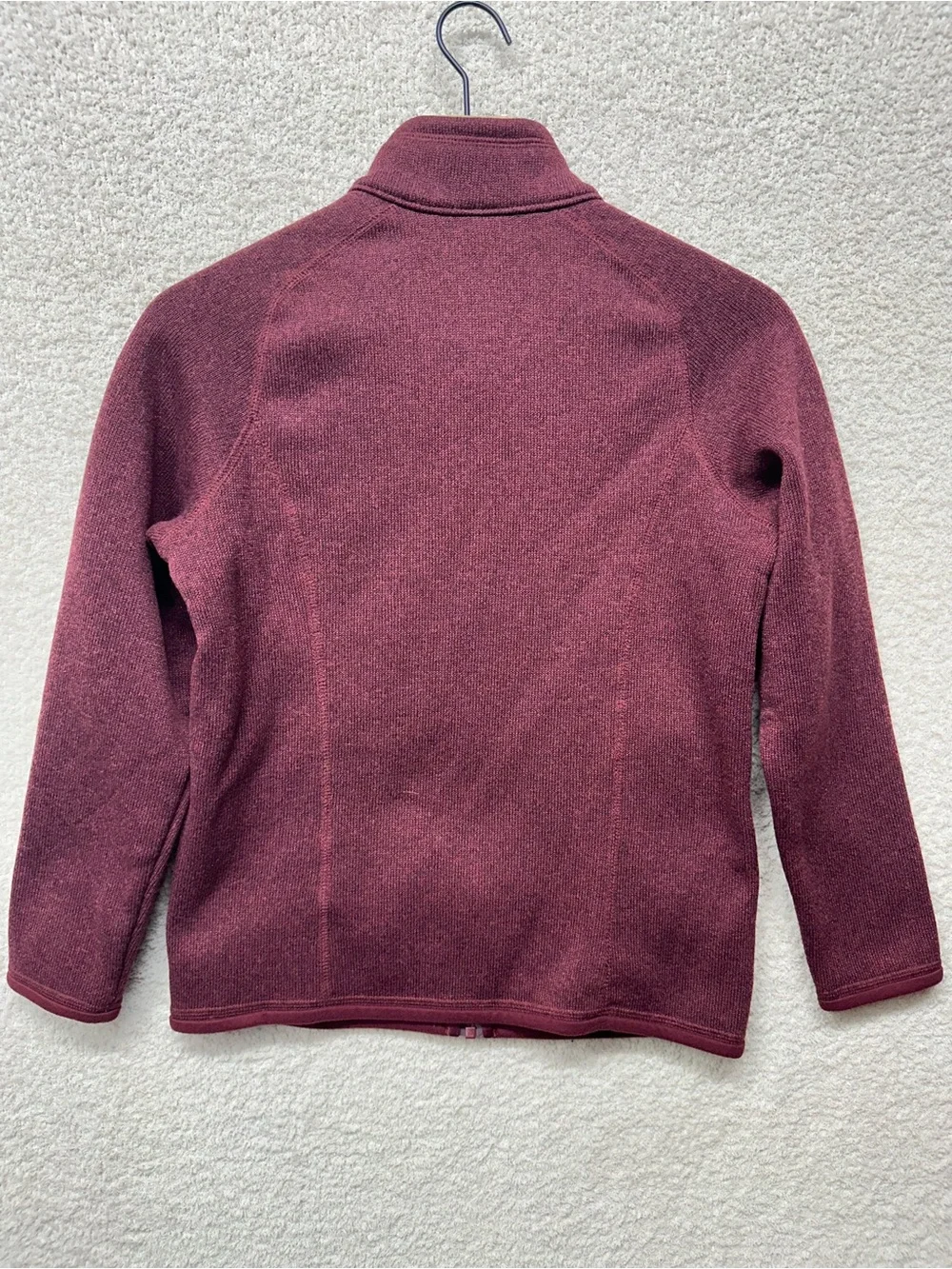 Patagonia Better Sweater Full Zip Fleece Jacket Burgundy Kids XL 14 Zip Up